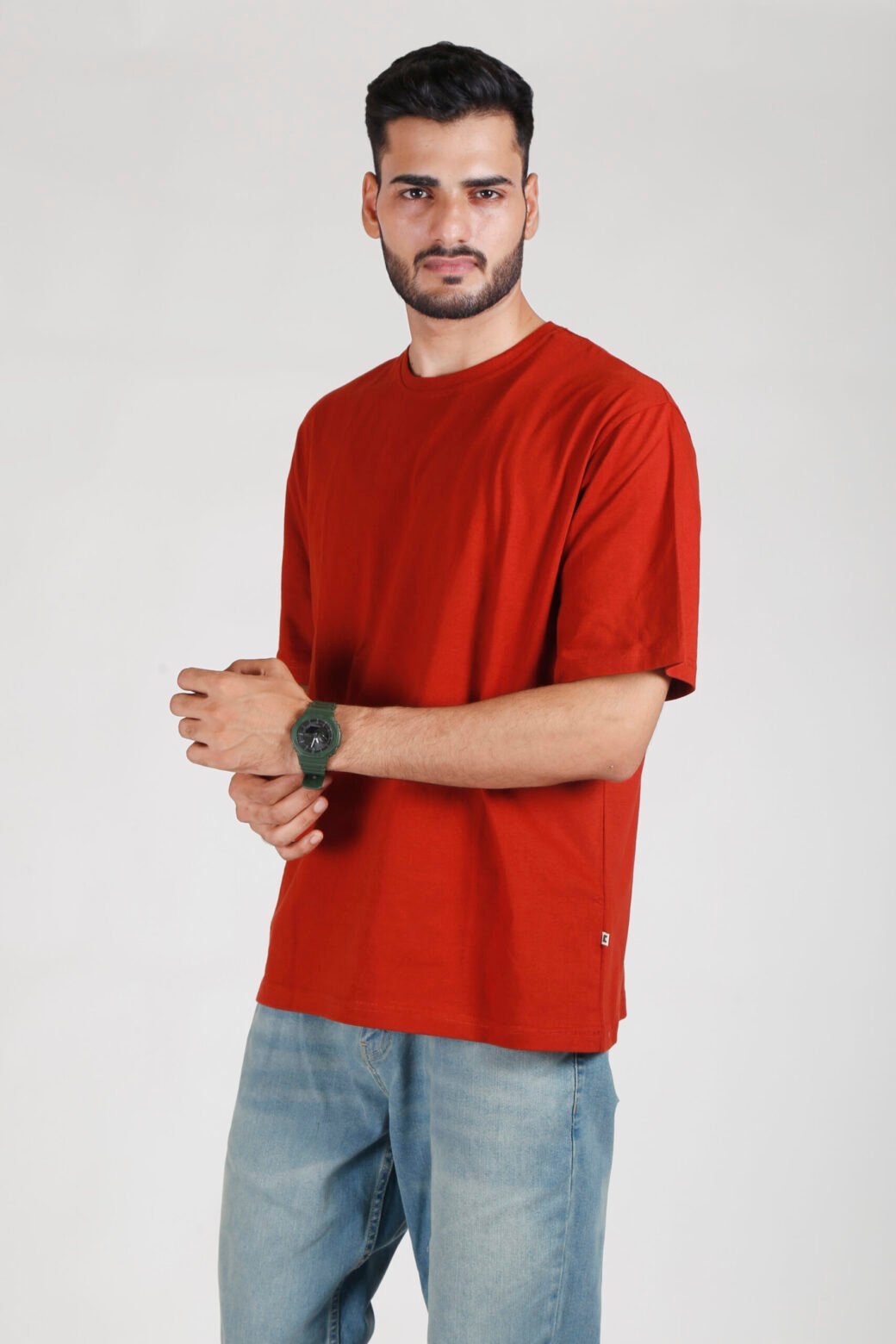Cotton Relax Fit Rust T-Shirt