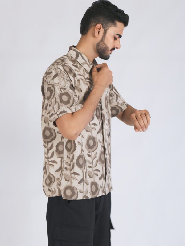 Camp Collar Block Print Shirt - Image 2