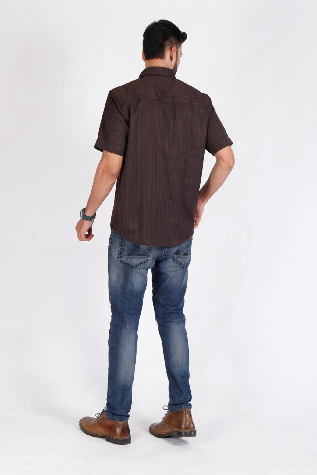 Brown Stripe Shirt - Image 4