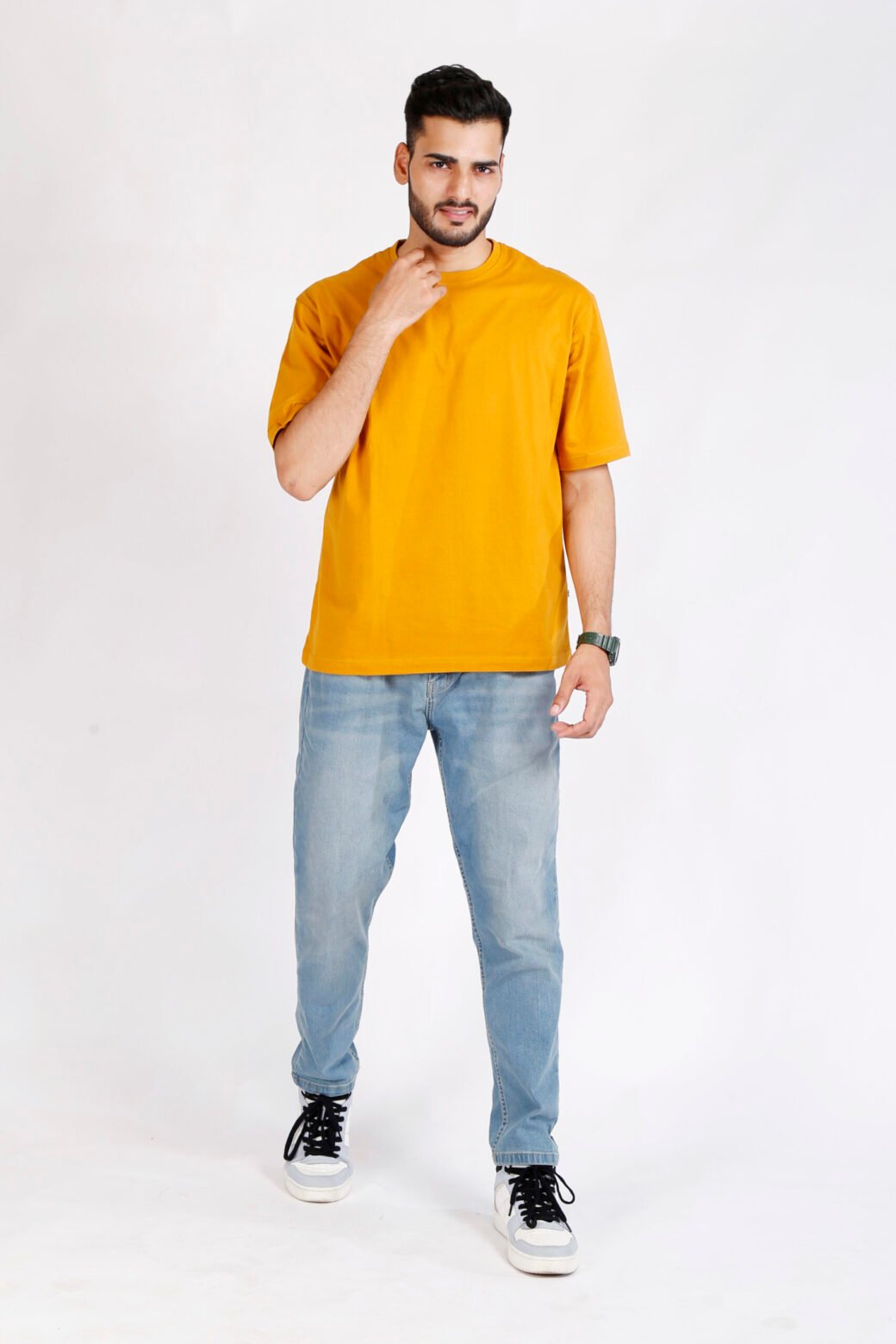 Cotton Relax Fit Mustard T-Shirt - Image 2