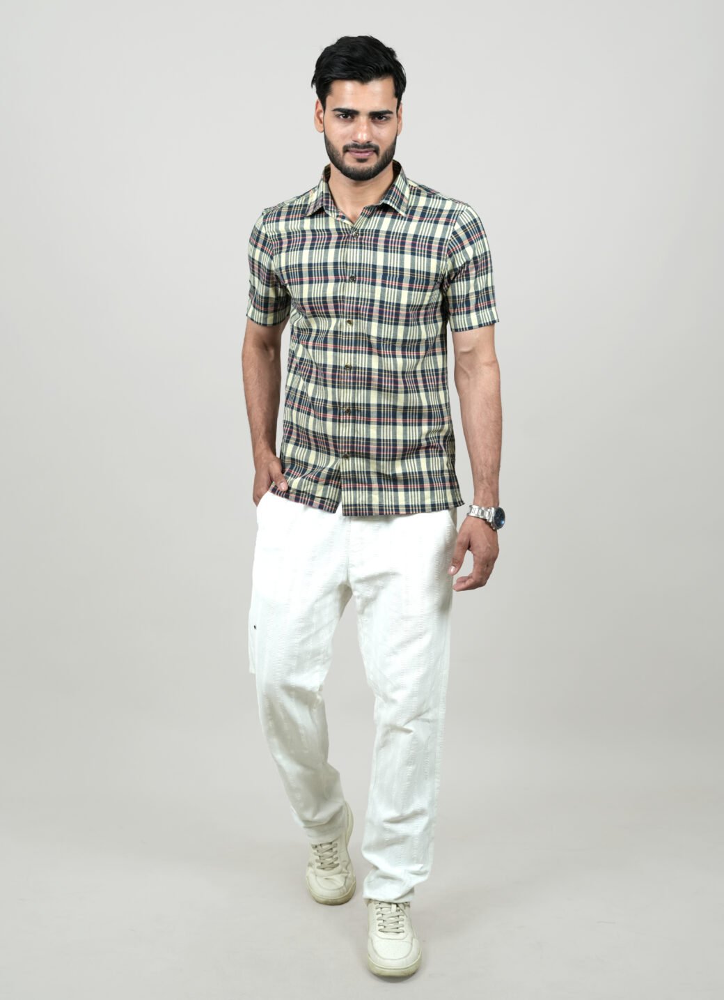 Check Half Shirt - Image 4