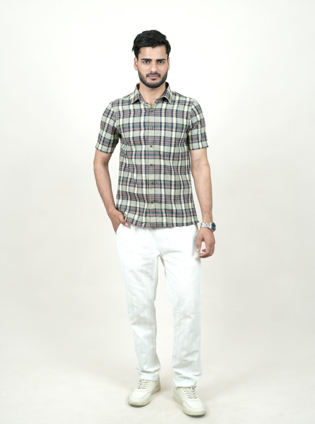Check Half Shirt - Image 7